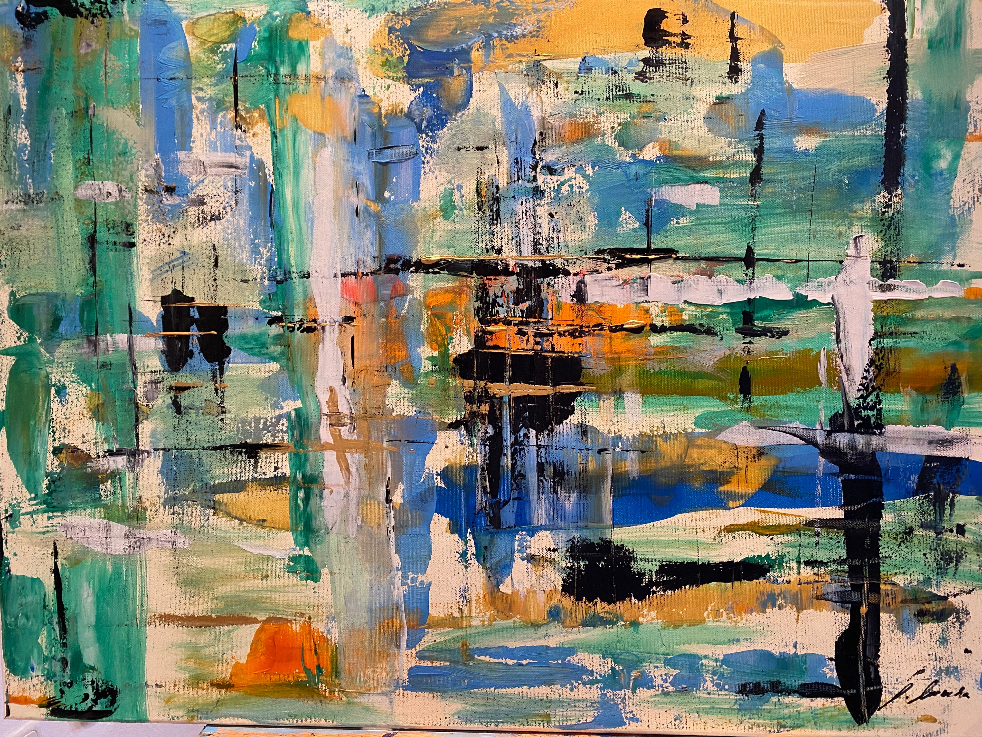 24004 – Ohne Titel, Acryl Abstrakt, 80 × 60 cm