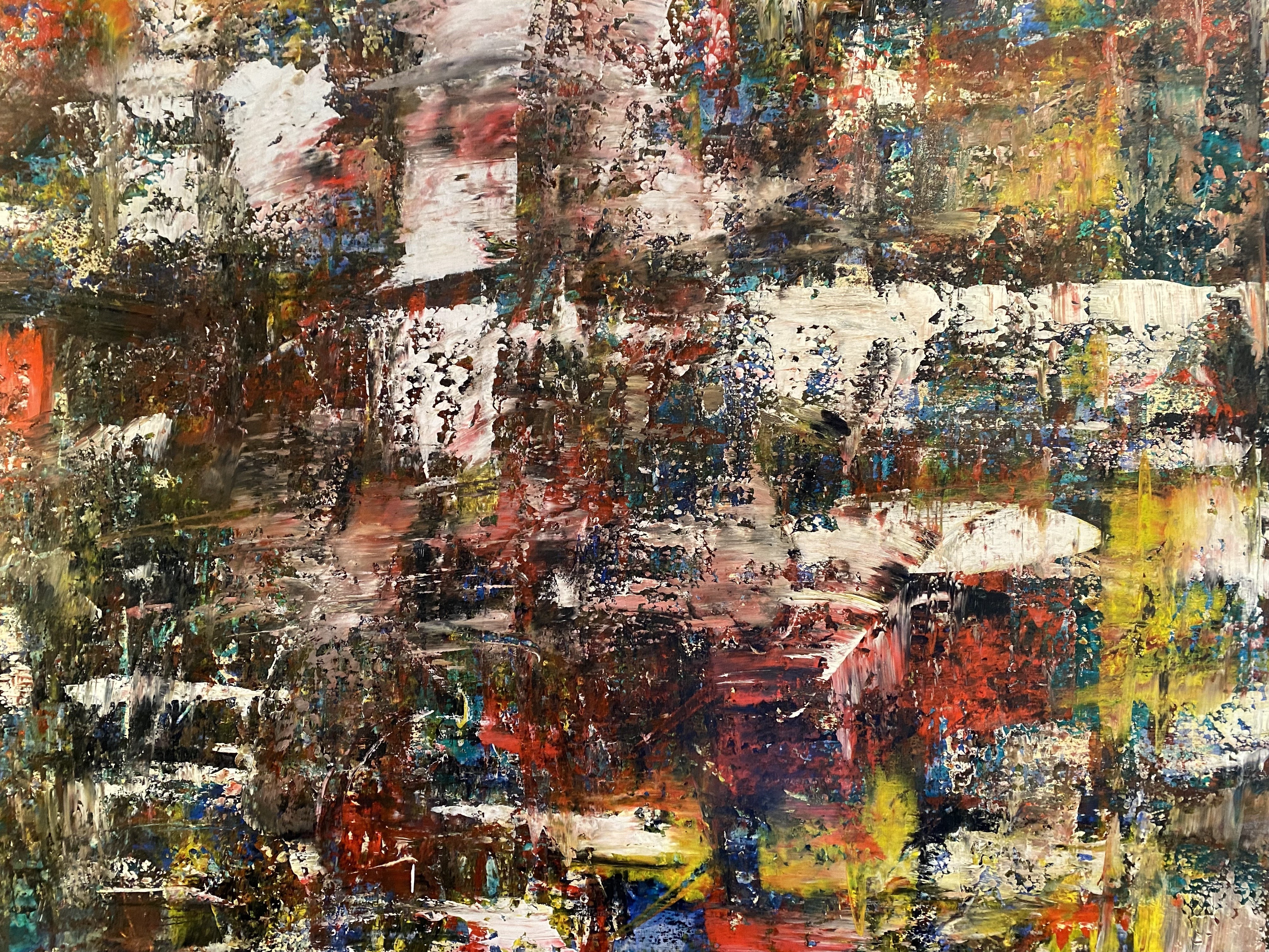 24011 – Ohne Titel, Rakeltechnik, 150 × 120 cm