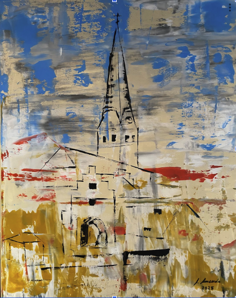25015 – Torbogen Hohenwart, Acryl Abstrakt, 100 × 140 cm