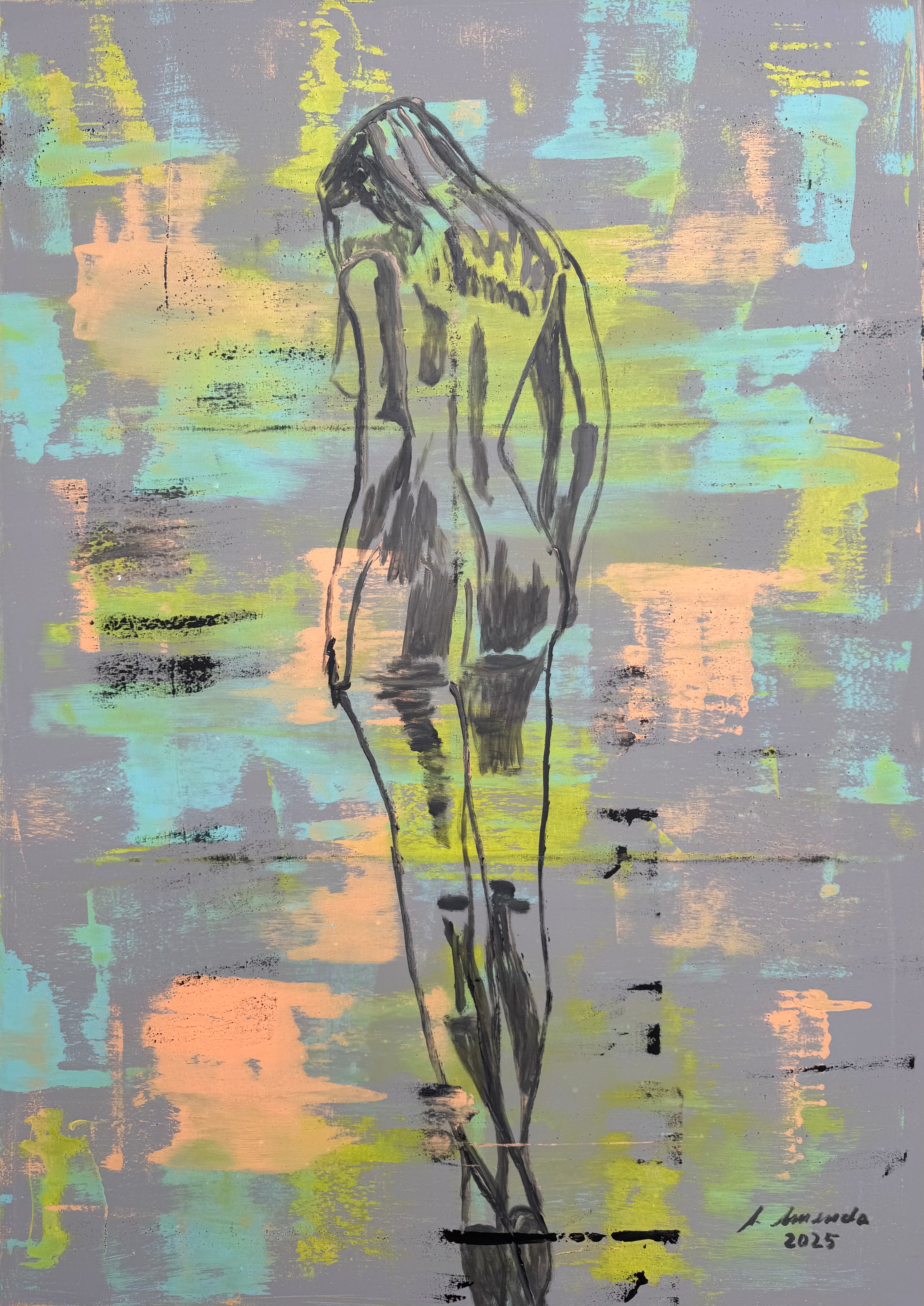 25021 – Erotika 2, Acryl Abstrakt, 140 × 100 cm