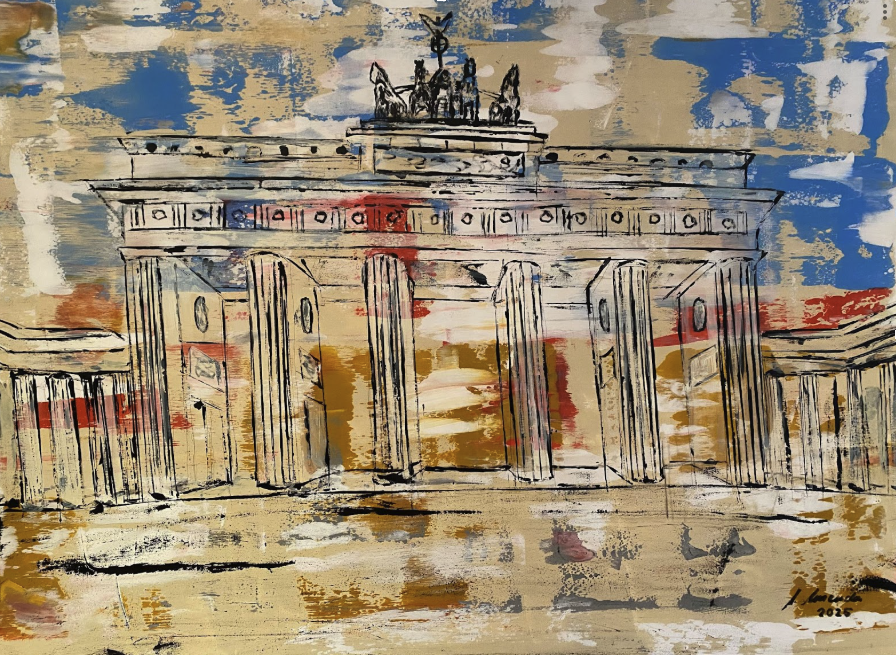 25025 – Brandenburger Tor, Acryl Abstrakt, 150 × 120 cm