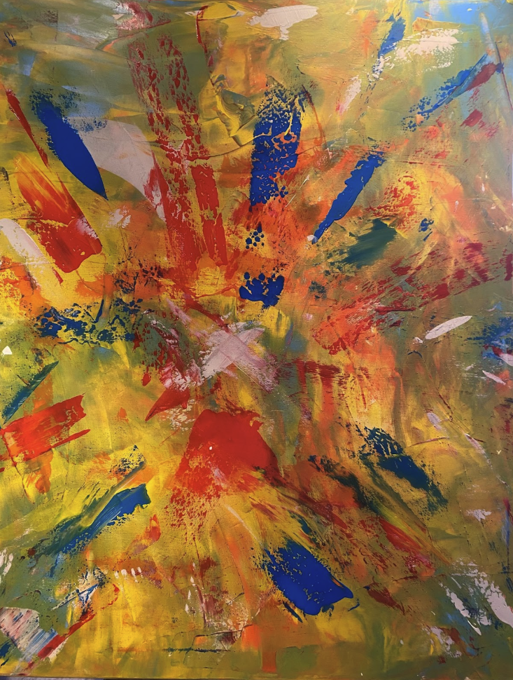 25043 – Farbfantasien 16, Acryl Abstrakt, 120 × 100 cm