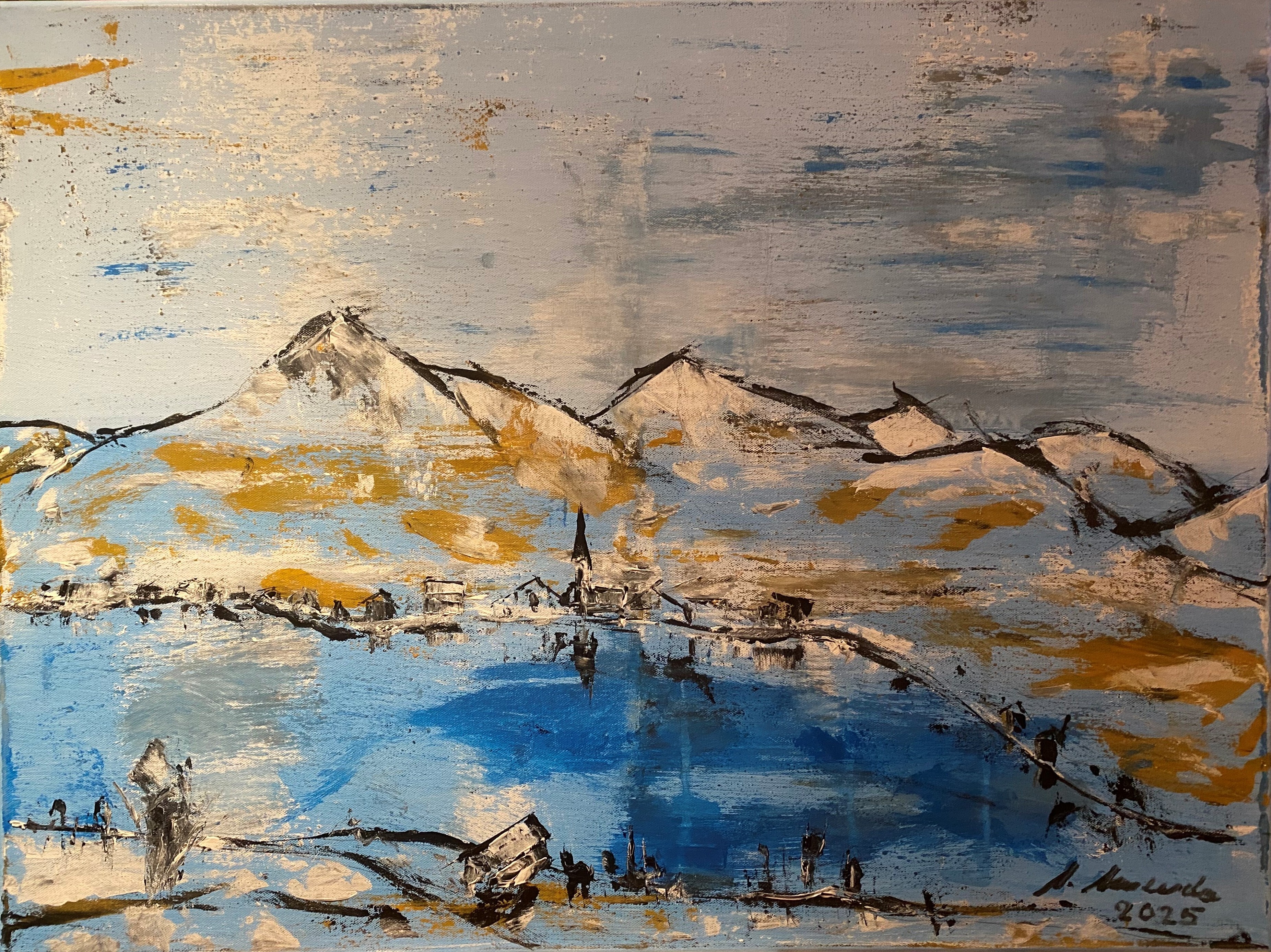 25058 – Tegernsee, Acryl, 60 × 80 cm
