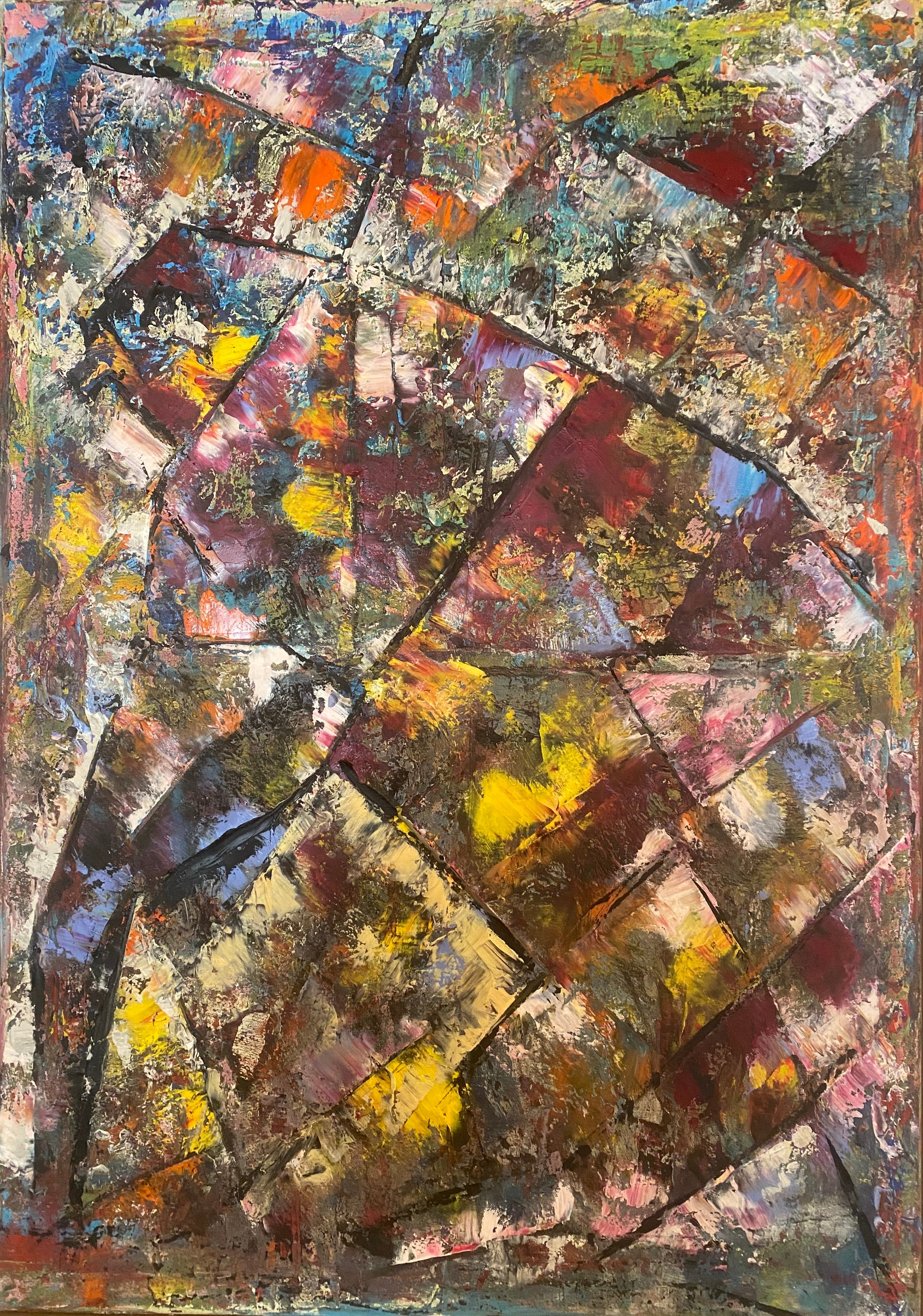 26016 – Abstrakt, Öl, 100 × 70 cm